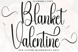 Blanket Valentine Font