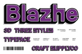 Blazhe Extrude Right Demo Font