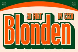 Blonden 3D Demo Font