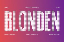 Blonden Disco Demo Font