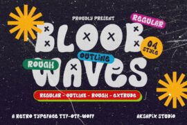 Bloob Waves Font Family