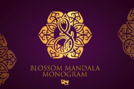 Blossom Mandala Monogram Font