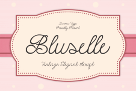 Bluselle Demo Font