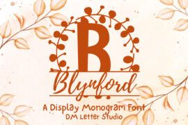 Blynford Split Monogram Font