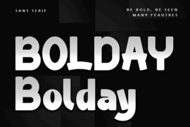 Bolday-Personal use Font
