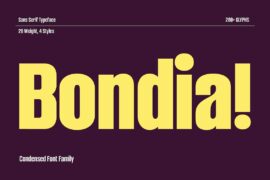 Bondia Font Family