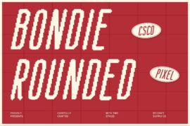 Bondie Rounded Pixel Demo Font