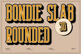 Bondie Slab Rounded Extrude Righ Demo Font