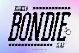 Bondie Slab Rounded Pixel Demo Font