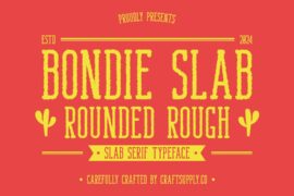 Bondie Slab Rounded Rough Demo Font
