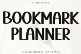 BOOKMARK PLANNER Font
