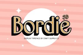Bordie Extrude Right Demo Font