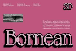 Bornean Extrude Right Demo Font