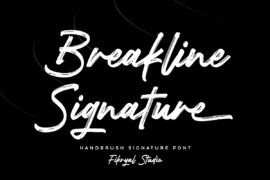 Breakline Signature Font