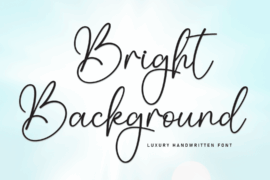 Bright Background Font