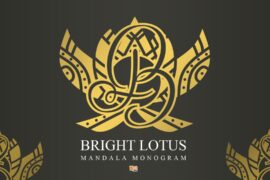 Bright Lotus Mandala Monogram Font