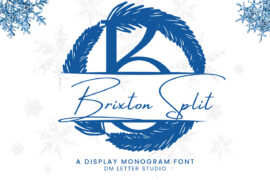 Brixton Split Monogram Font