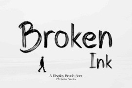 Broken ink Font