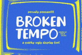 Broken Tempo Font