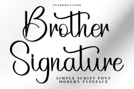Brother Signature Font