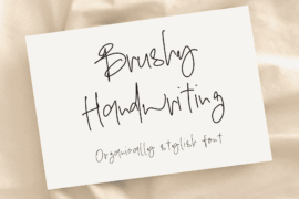 Brushy Handwriting – Demo Font