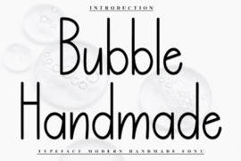 Bubble Handmade Font