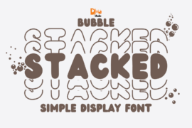 Bubble Stacked Font