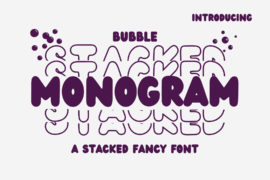 Bubble Stacked Monogram Font