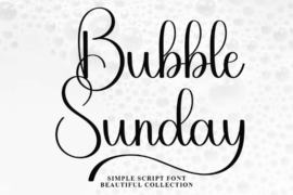 Bubble Sunday Font