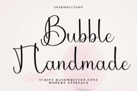 BubbleHandmade Font