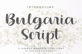 Bulgaria Script Font