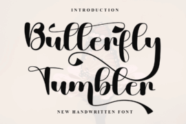Butterfly Tumbler Font