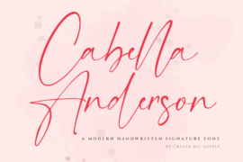 Cabella Anderson Font
