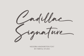 CadillacSignature Font