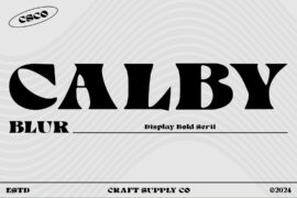 Calby Blur Demo Font