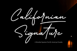 Californian Signature Font