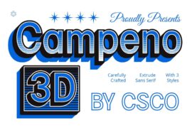 Campeno 3D Demo Font
