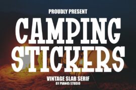 Camping Stickers Font