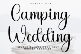 Camping Wedding Font