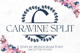 Caravine Split Monogram Font