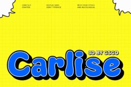 Carlise Extrude Right Demo Font