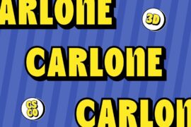 Carlone Extrude Right Demo Font