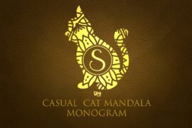 Casual Cat Mandala Monogram Font