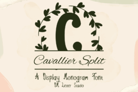 Cavallier Split Monogram Font