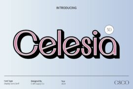 Celesia Extrude Right Demo Font