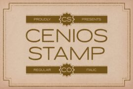 Cenios Stamp Demo Font