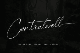Centralwell – Personal use Font