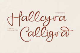 CF Hallcyra Calligra DEMO Font Family