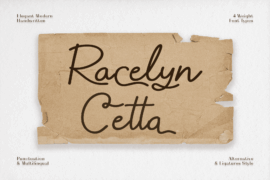 CF Racelyn Cetta DEMO Font Family