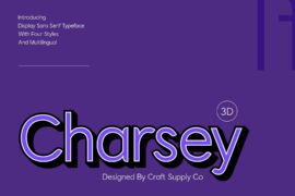 Charsey Extrude Right Demo Font